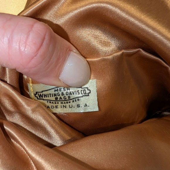 Whiting And Davis Gold Mesh Shoulder Bag Good Vintage Condition - Picture 8 of 11